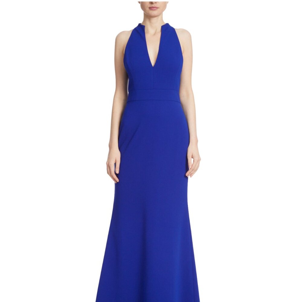 Badgley Mischka WITH TAGS - Size 6 Cobalt Blue Sheath Gown